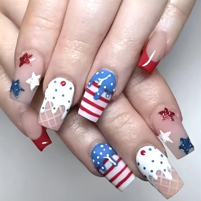 17 Cute 4th of July Nails Designs with Stars, Stripes, and Festive Colors