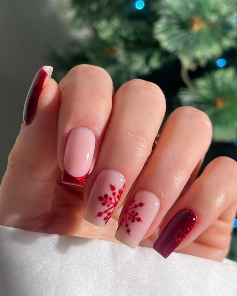 20 Red French Tip Nails Square Ideas That Look Stunning