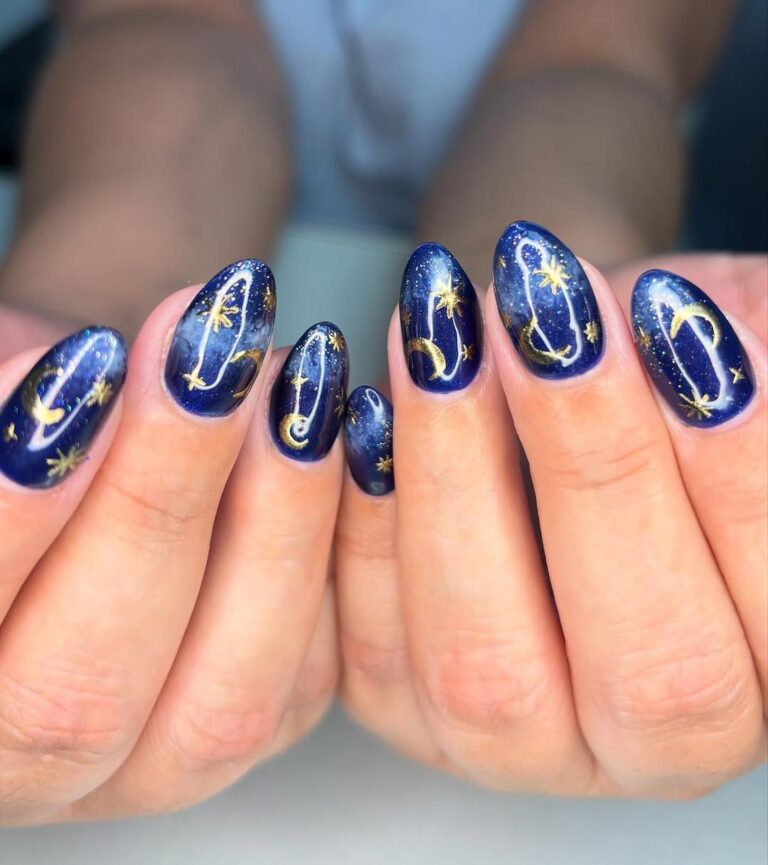 29 Blue Nails Ideas That Create a Cool and Stylish Manicure Look