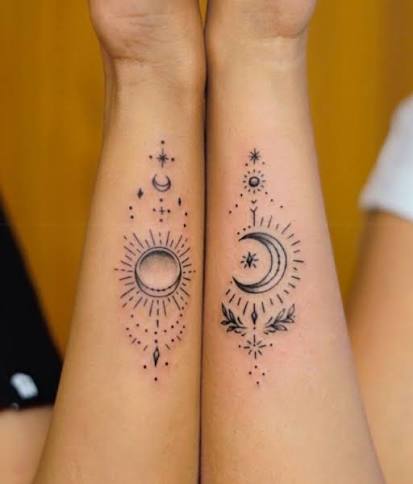 22 Sun and Moon Tattoos That Will Steal the Show
